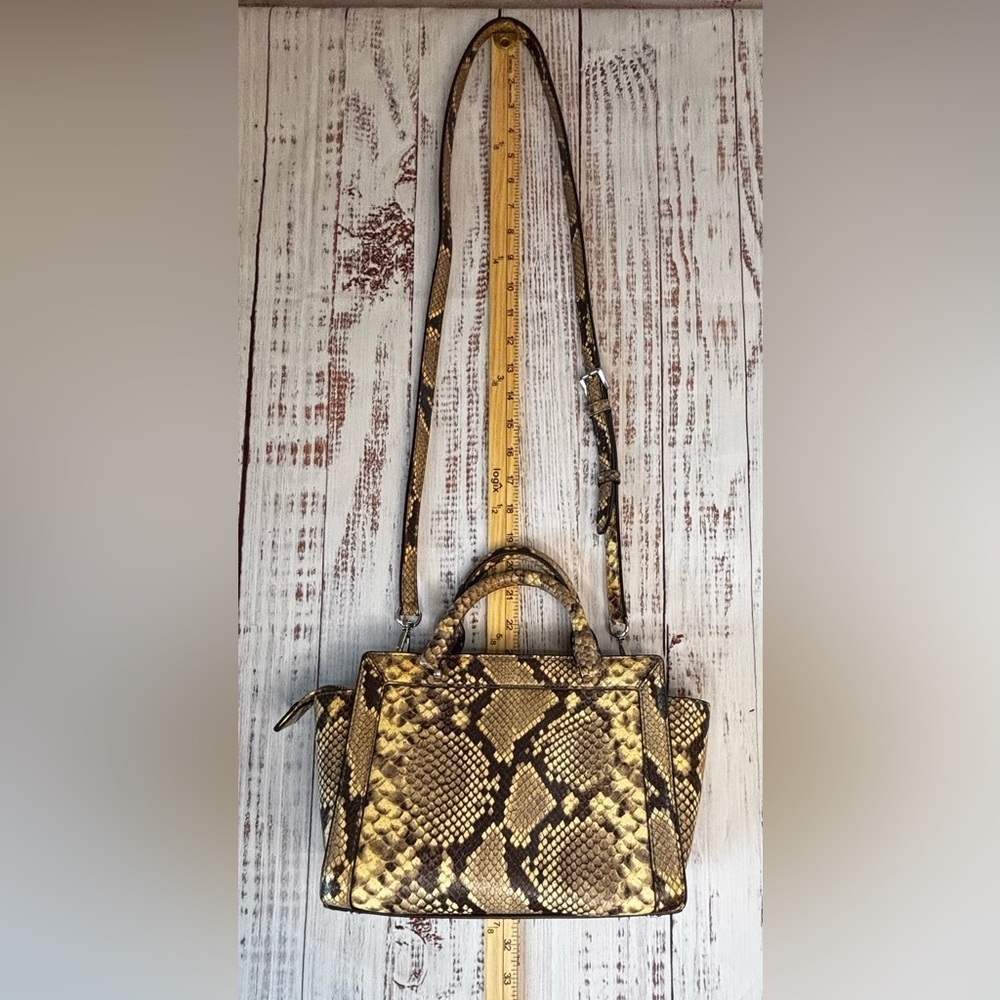 Michael Kors Snake Skin Embossed Satchel - Picture 14 of 16